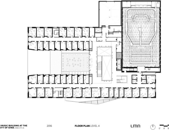 Voxman Music Building, University of Iowa - Floor Plan, Level 4