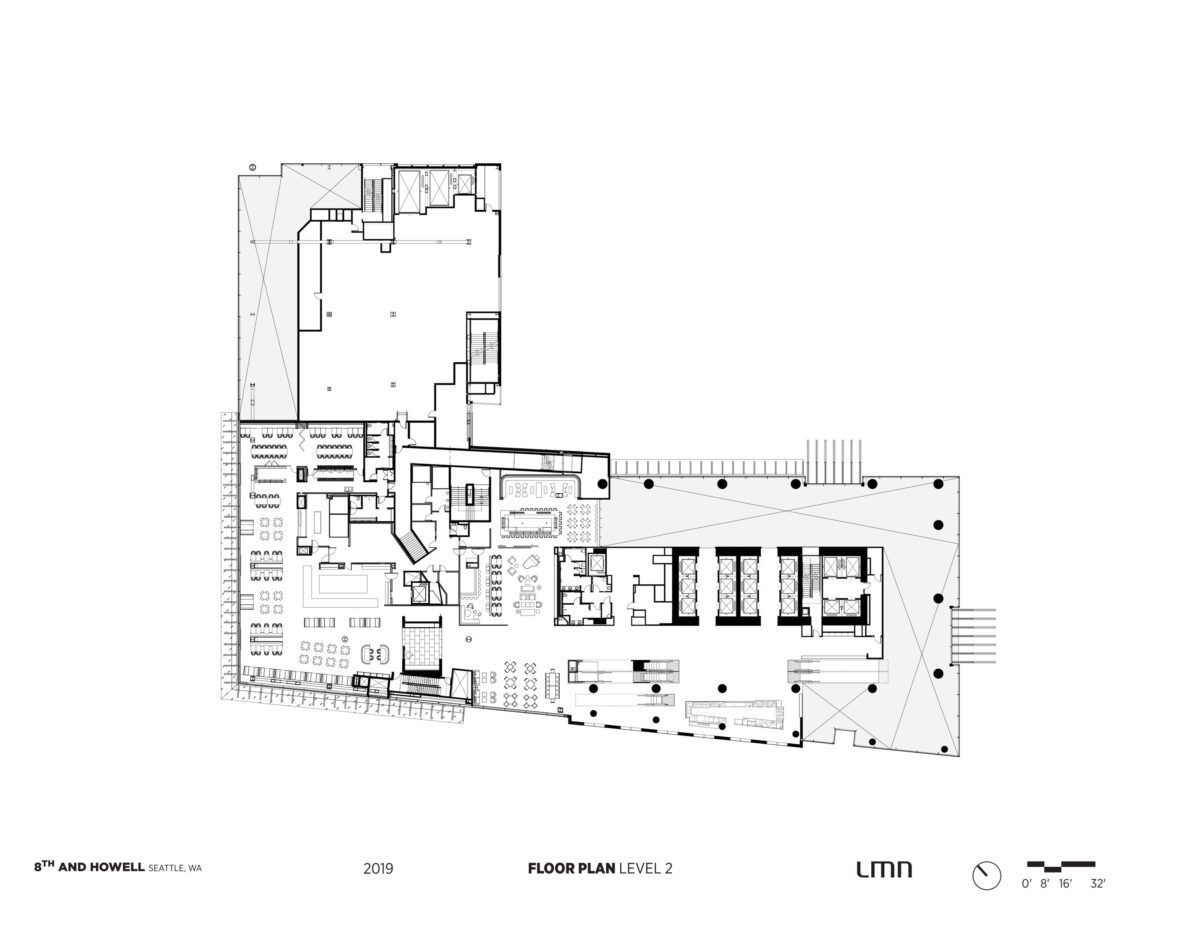 Downtown Seattle Hotel - Floor Plan, Level 2