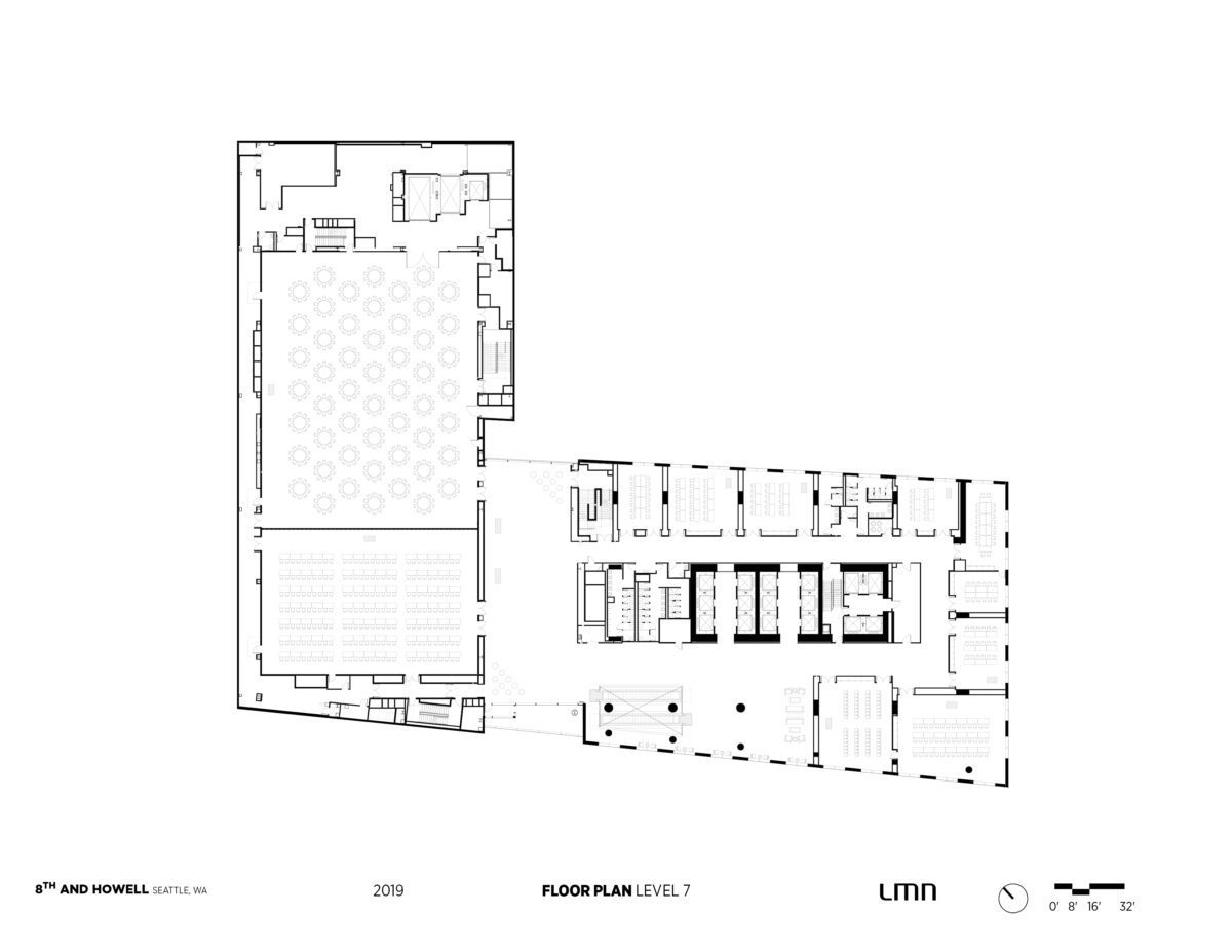 Downtown Seattle Hotel - Floor Plan, Level 7