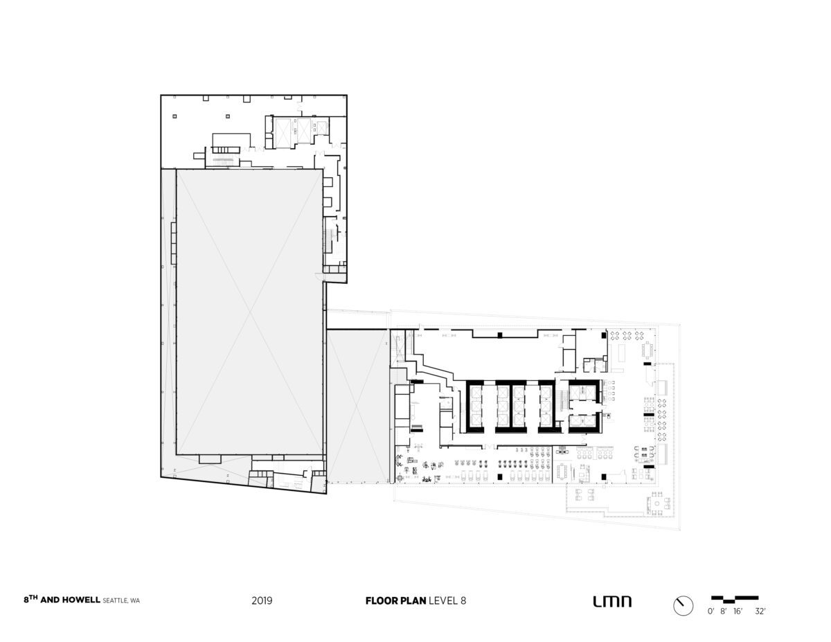 Downtown Seattle Hotel - Floor Plan, Level 8