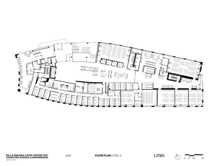 Bill & Melinda Gates Center for Computer Science & Engineering, University of Washington - Floor Plan, Level 2