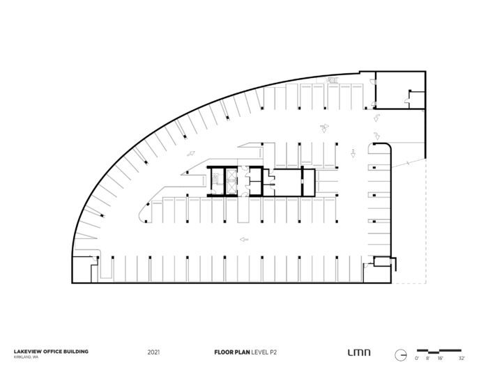 Lakeview Office Building - Floor Plan, Level P2
