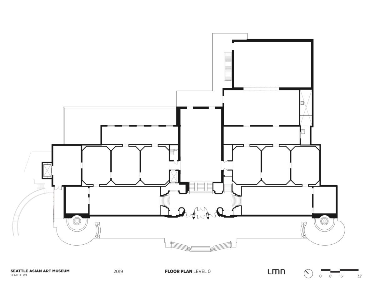 Seattle Asian Art Museum - Floor Plan, Level 0