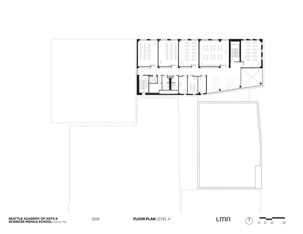 Seattle Academy of Arts & Sciences Middle School - Floor Plan, Level 4