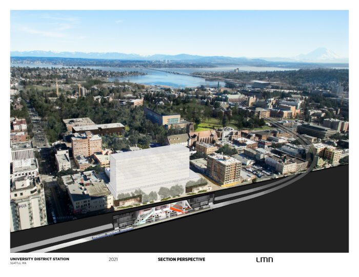 Sound Transit University District Station - Section Perspective