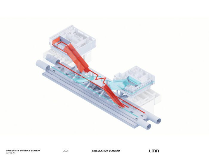 Sound Transit University District Station - Circulation Diagram