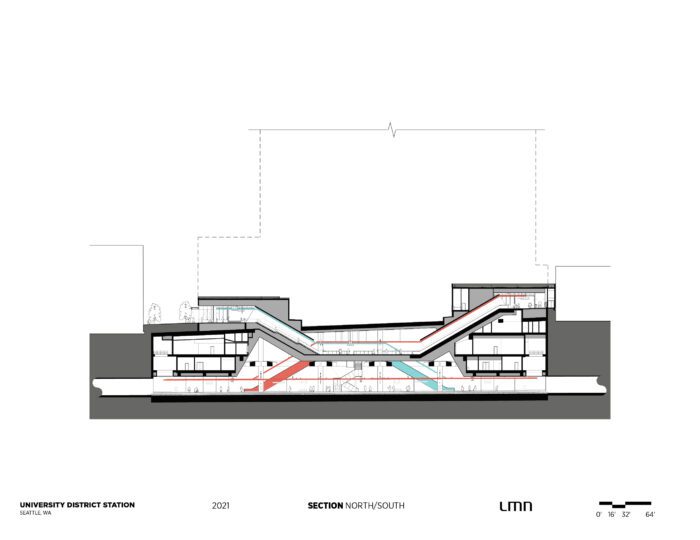 Sound Transit University District Station - Section North/South