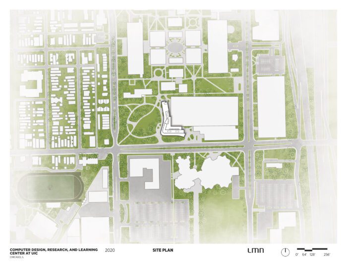 Computer Design, Research, and Learning Center, University of Illinois at Chicago - Site Plan
