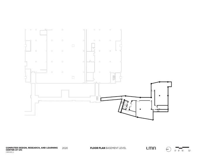 Computer Design, Research, and Learning Center, University of Illinois at Chicago - Floor Plan, Basement Level