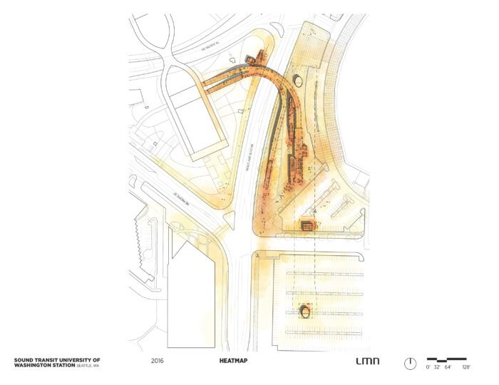 Sound Transit University of Washington Station - Heat Map