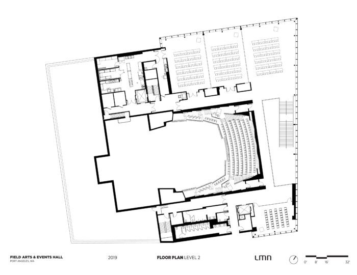 Field Arts & Events Hall at the Port Angeles Waterfront Center - Floor Plan Level 2