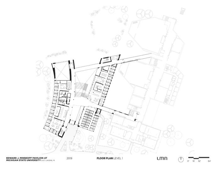 Edward J. Minskoff Pavilion, Michigan State University - Floor Plan, Level 1