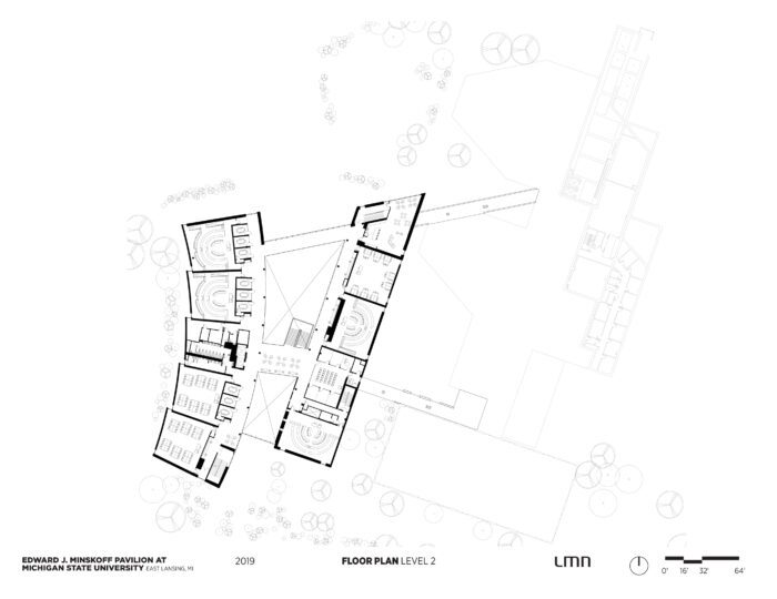 Edward J. Minskoff Pavilion, Michigan State University - Floor Plan, Level 2