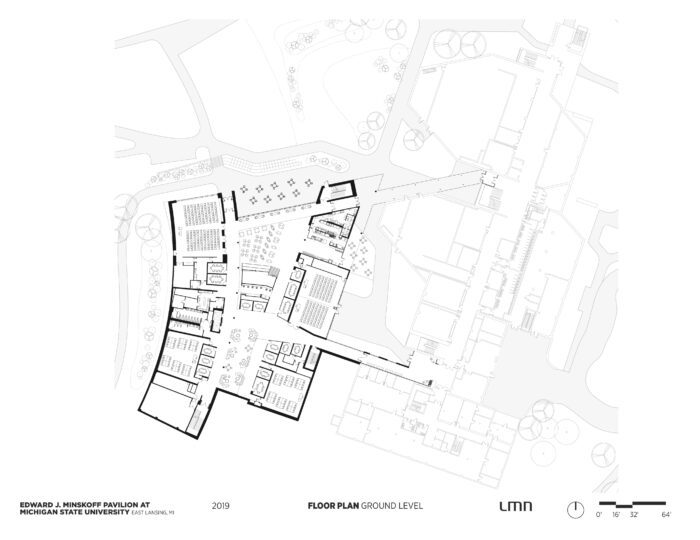 Edward J. Minskoff Pavilion, Michigan State University - Floor Plan, Ground Level
