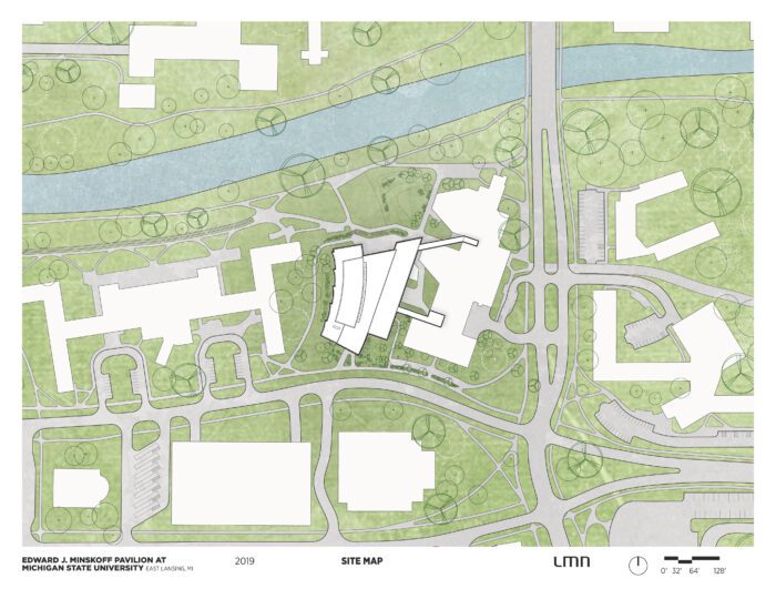 Edward J. Minskoff Pavilion, Michigan State University - Site Map