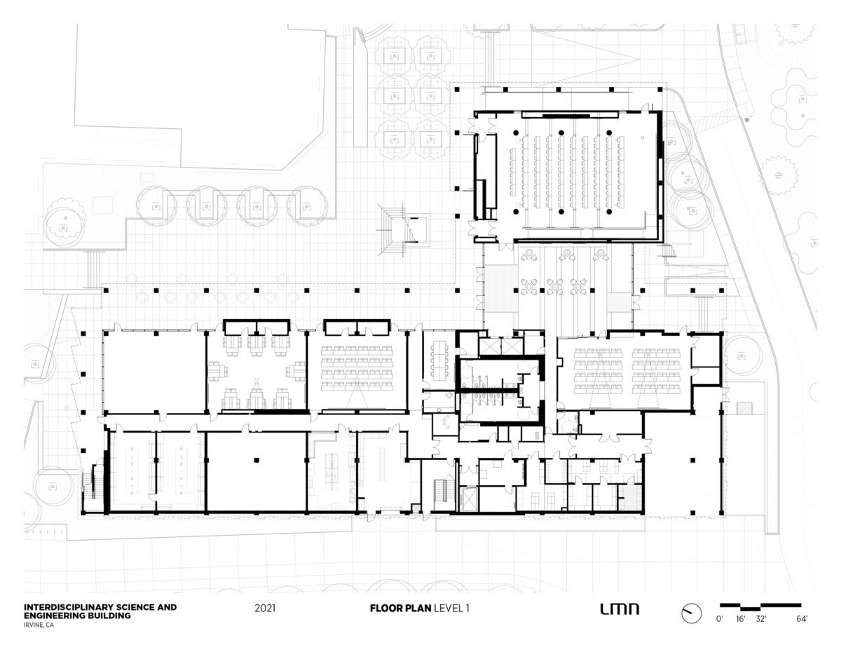 Interdisciplinary Science & Engineering Building, University of California, Irvine - Floor Plan, Level 1