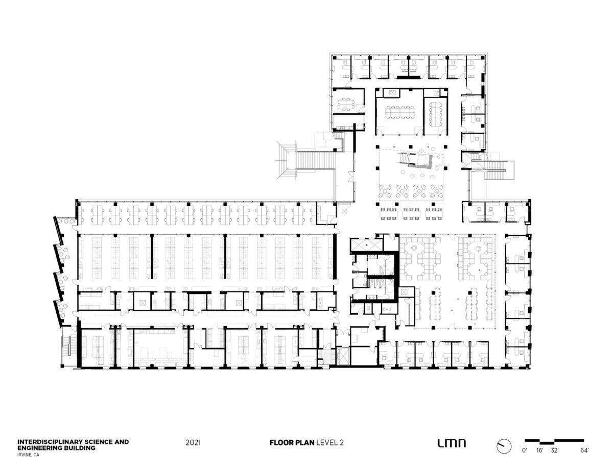 Interdisciplinary Science & Engineering Building, University of California, Irvine - Floor Plan, Level 2