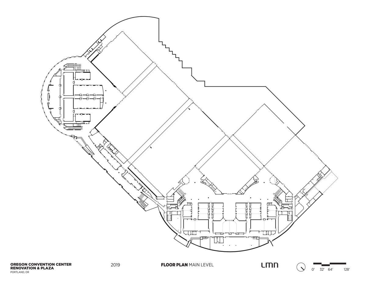 Oregon Convention Center Interior Renovation - Floor Plan, Main Level