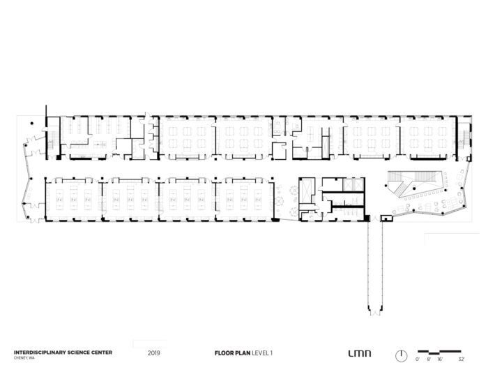 Interdisciplinary Science Center, Eastern Washington University - Floor Plan, Level 1