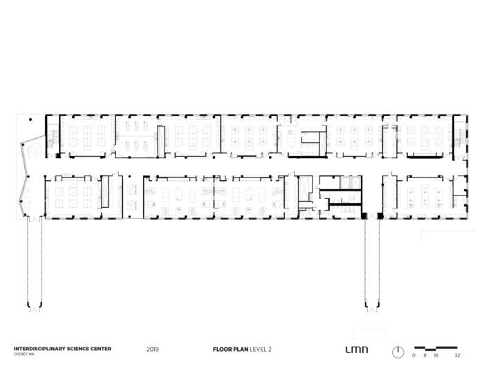 Interdisciplinary Science Center, Eastern Washington University - Floor Plan, Level 2
