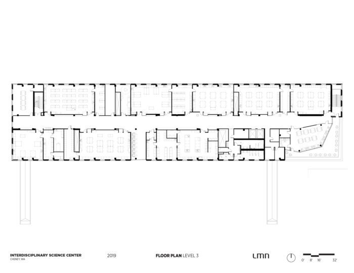 Interdisciplinary Science Center, Eastern Washington University - Floor Plan, Level 3