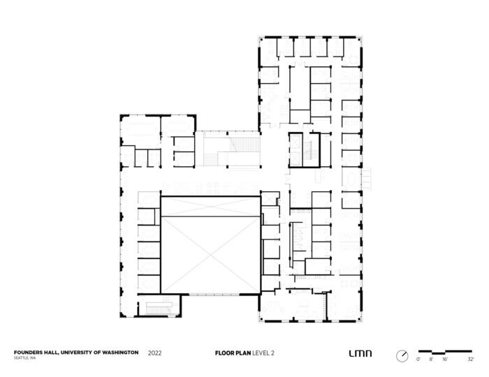 Founders Hall, Foster School of Business, University of Washington, Floor Plan - Level 2