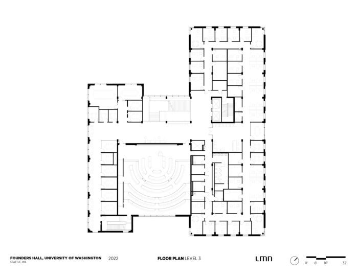 Founders Hall, Foster School of Business, University of Washington, Floor Plan - Level 3