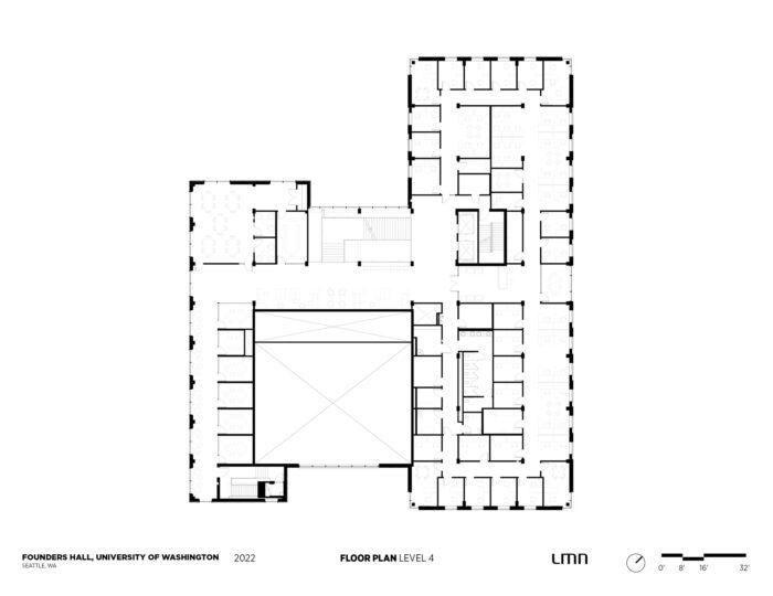 Founders Hall, Foster School of Business, University of Washington, Floor Plan - Level 4
